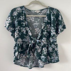 American Eagle Floral Tie Top - Medium